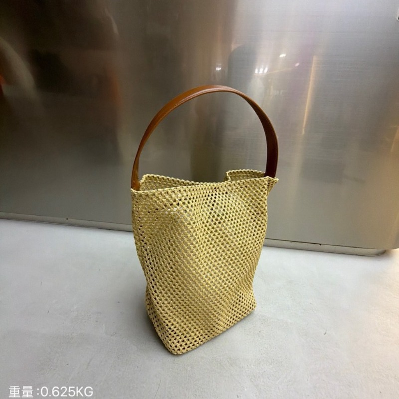 Women'S Raffia Bags - Torba z rafii w kontrastowych kolorach,